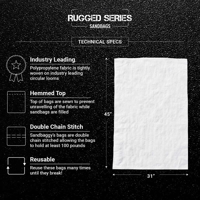 Sandbaggy 31" x 45" Garbage bags / Sand bags Specifications