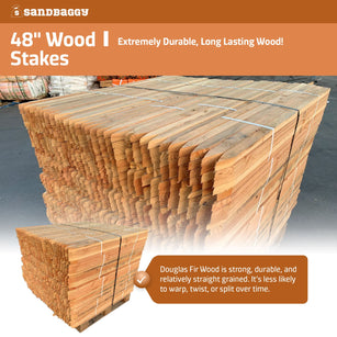 heavy duty 48" wooden stakes
