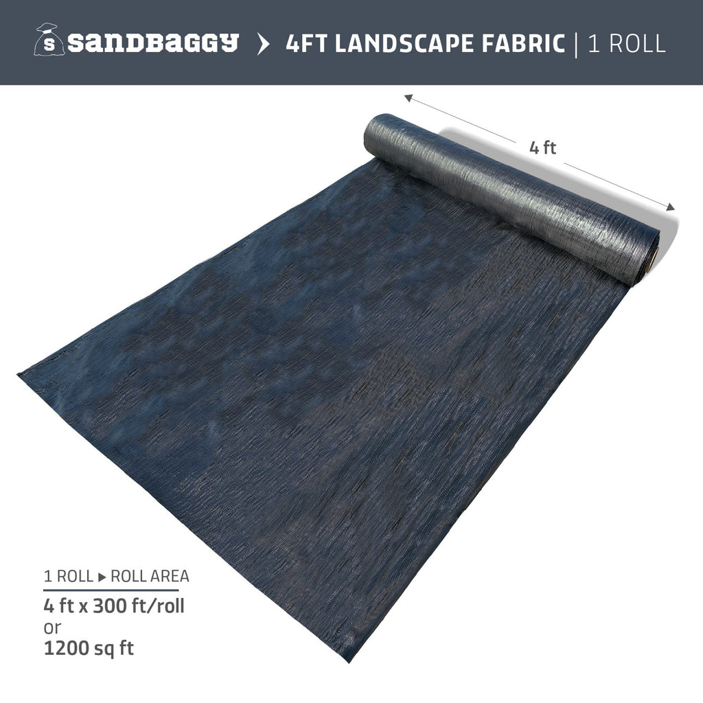 1 roll of 4 ft x 300 ft woven polypropylene landscape fabric for sale 