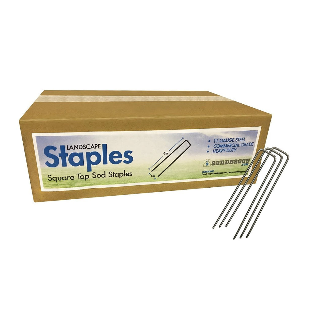 6-inch Standard Landscape Fabric Garden Staples (Trusted by Farmers and Contractors Across USA) - 11 Gauge