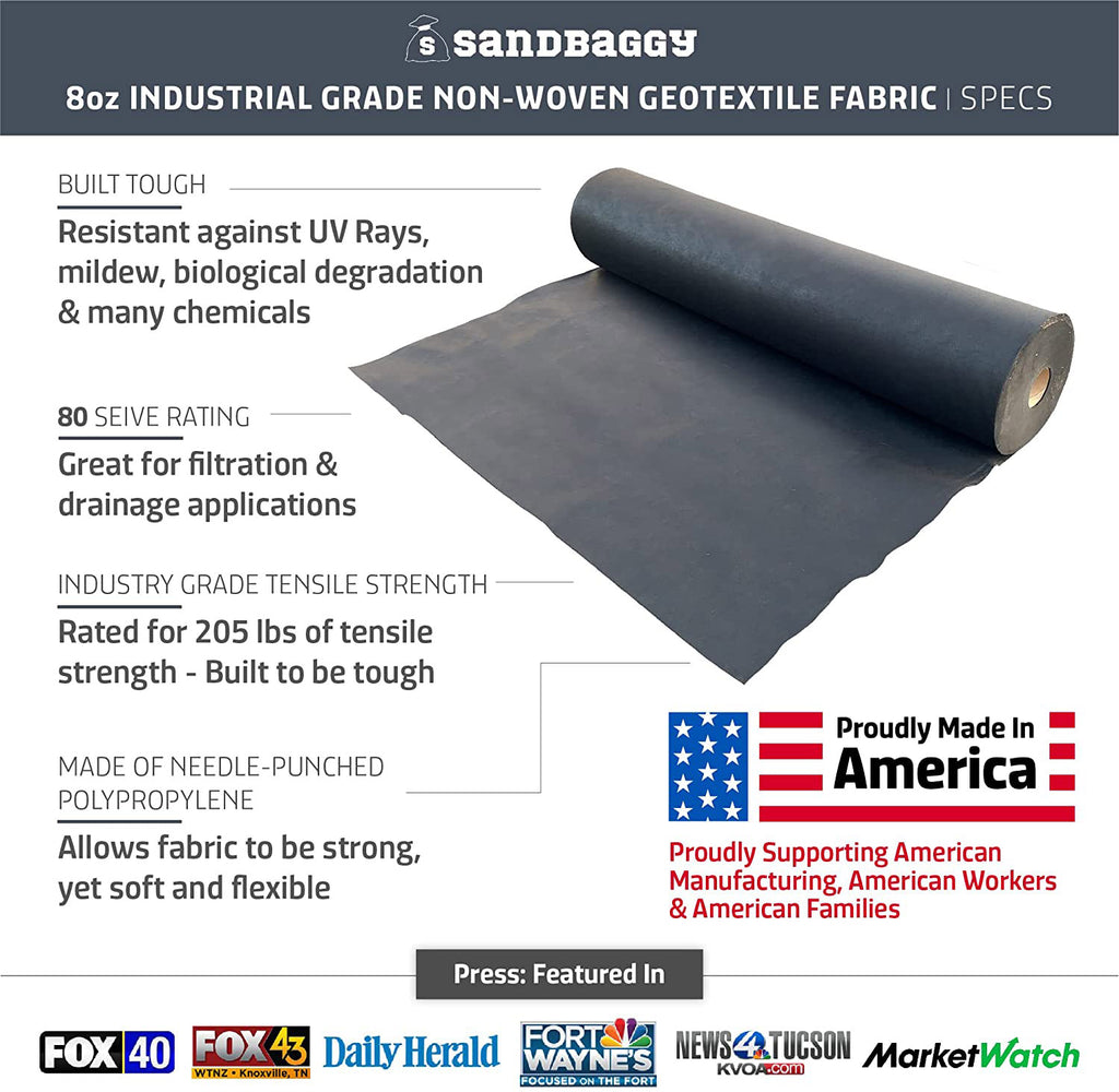 8 oz non woven geotextile pond liner underlayment fabric specifications