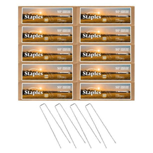 9-inch Long Landscape Garden Staples Pins (3 Inches Longer) - 11 Gauge