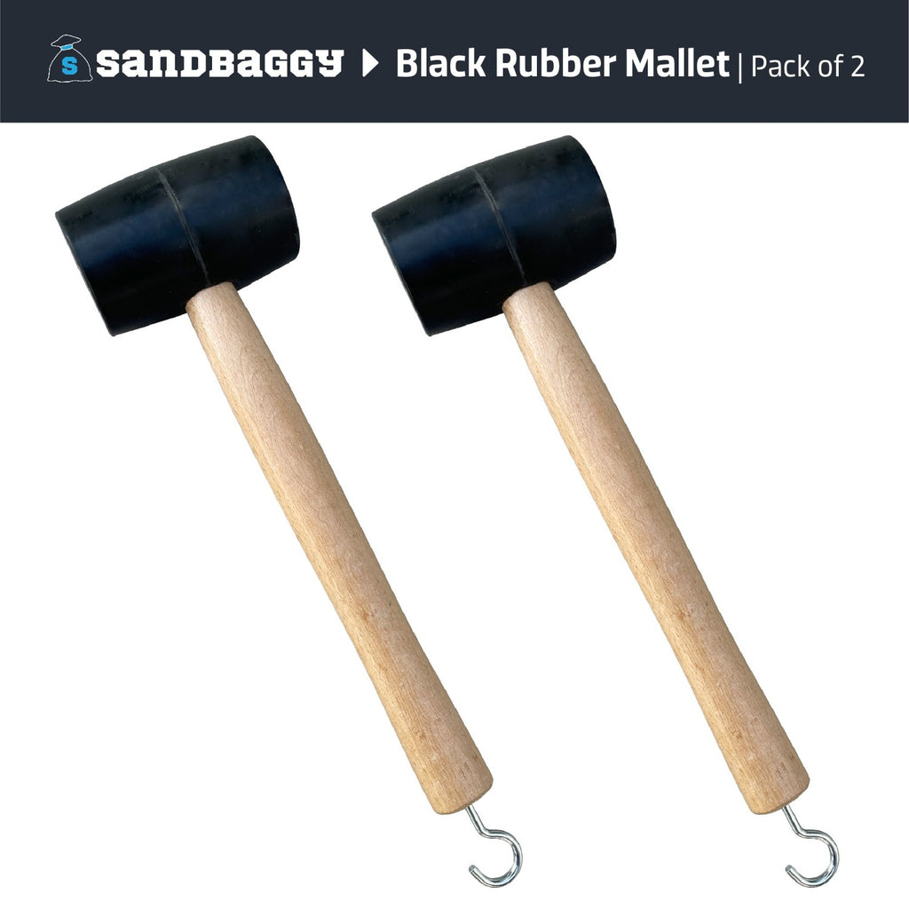 2 pack of Black Rubber Mallets for sale at $12.50 each