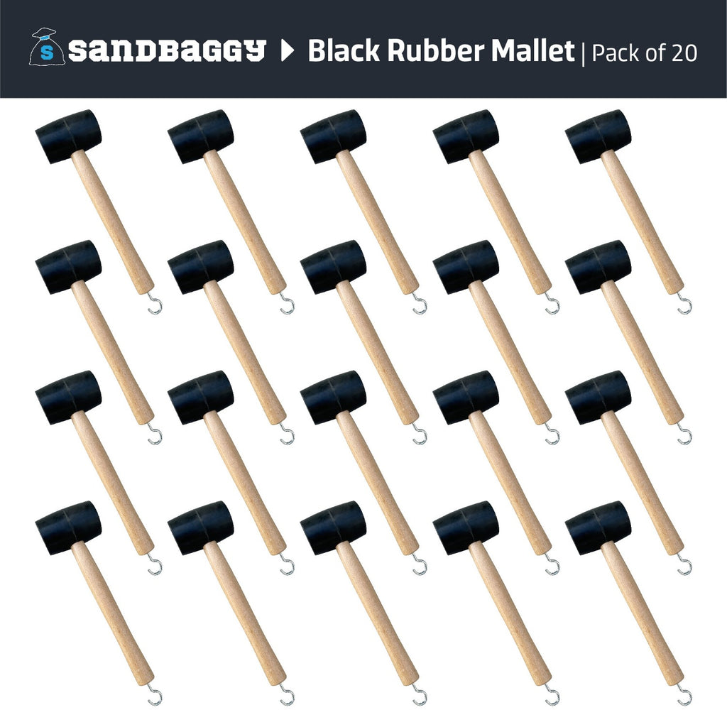 20 pack of Black Rubber Mallets for sale at $5.40 each