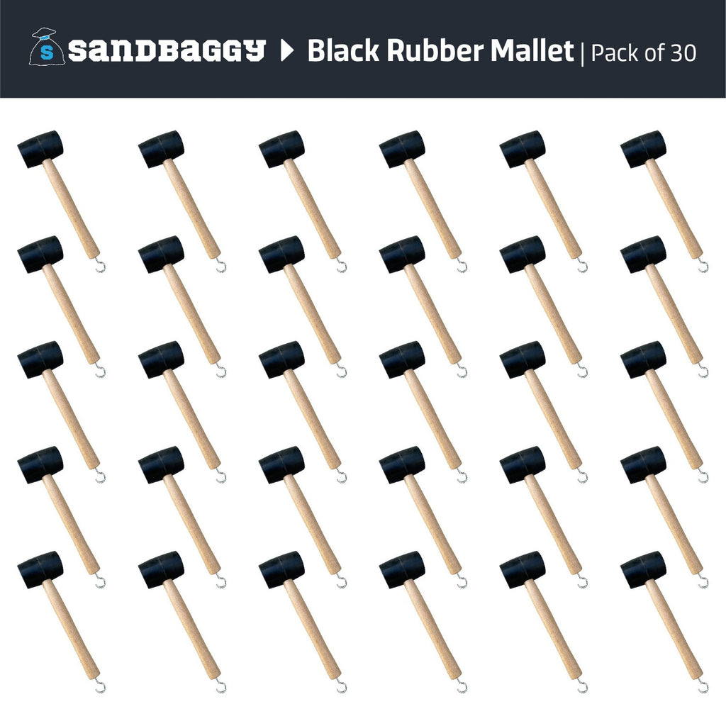 30 pack of Black Rubber Mallets for sale at $4.80 each