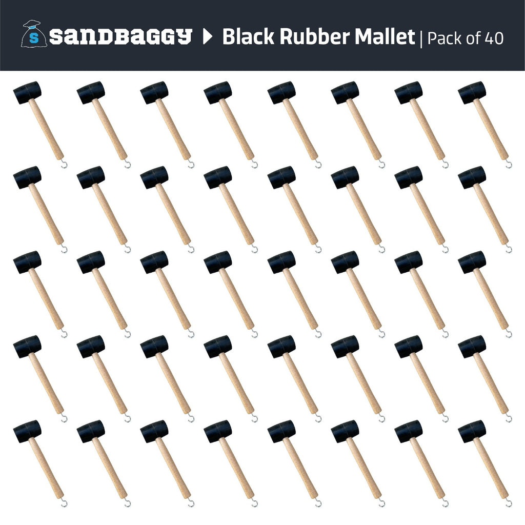 40 pack of Black Rubber Mallets for sale at $4.60 each