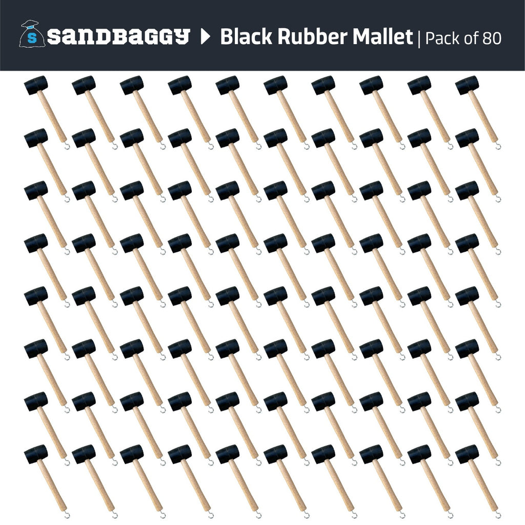 80 pack of Black Rubber Mallets for sale at $4.55 each
