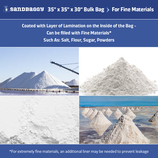 sandbaggy 35" x 35" x 30" bulk bag for fine materials