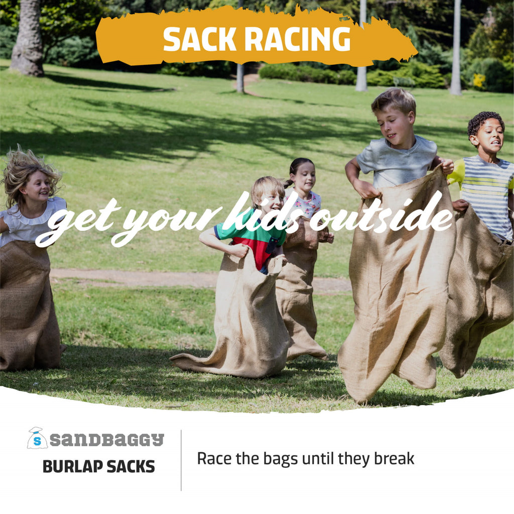 24x40 potato sacks are fun for all ages, including children and adults