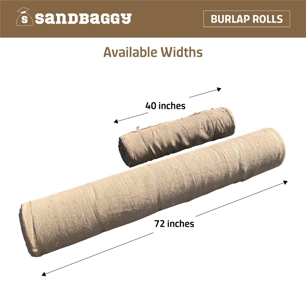 40 or 72" wide burlap roll