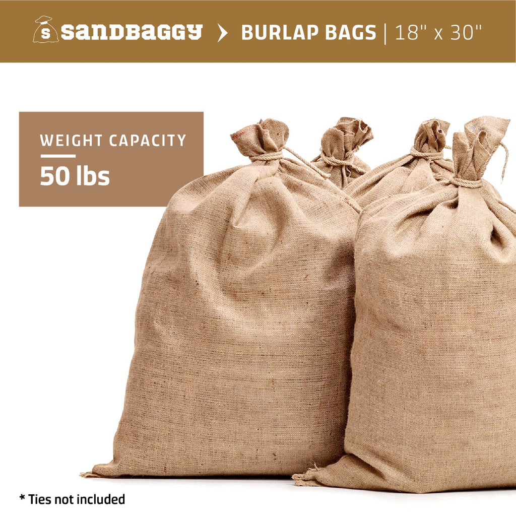 18x30 burlap bags have a 50-pound weight capacity