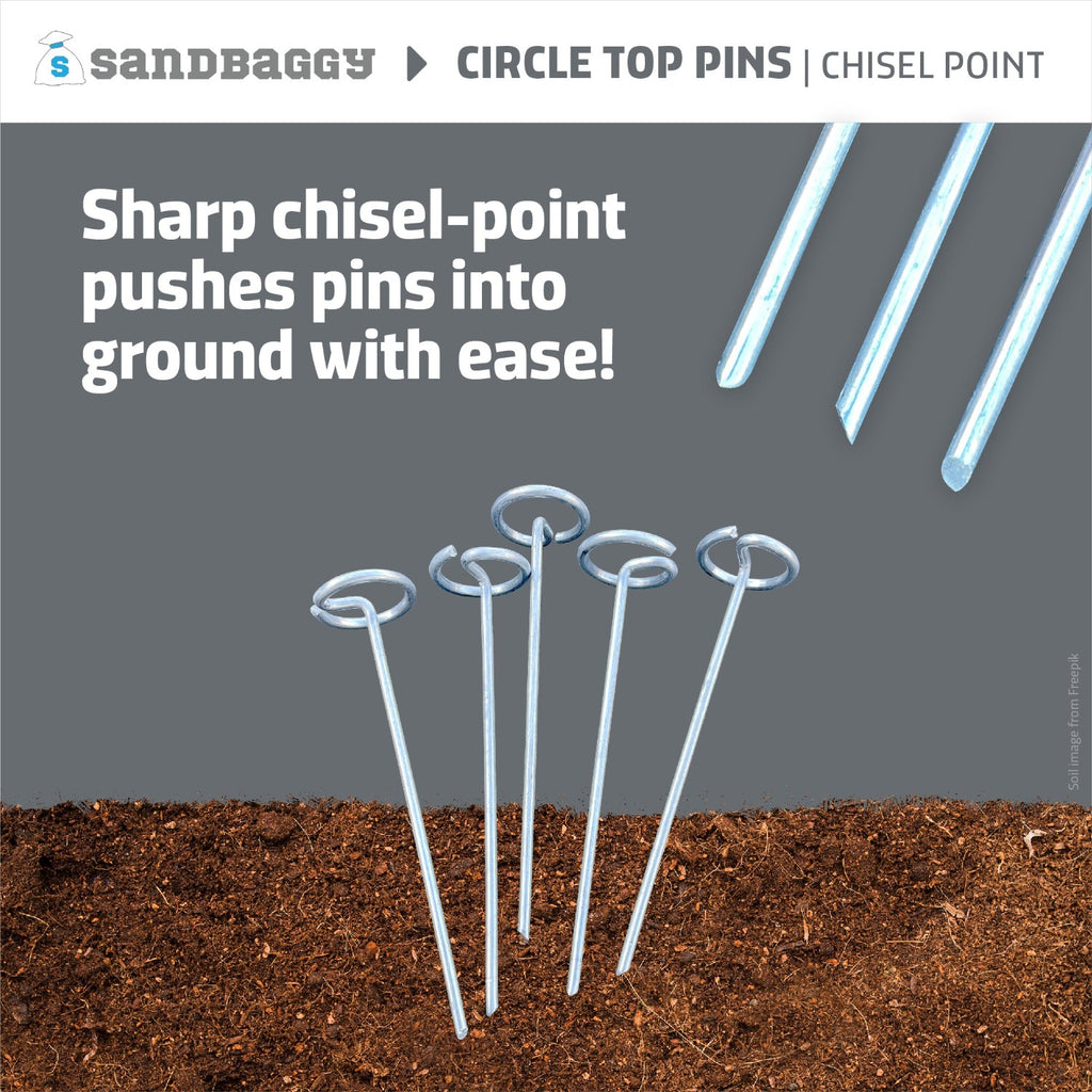 easy to install circle top landscape pins