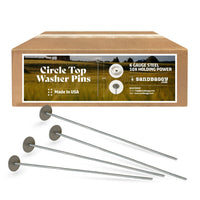 6 Gauge Circle Top Washer Fabric Pins For Landscaping 12 inches long