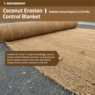 stabilize steep one to one slopes and hillsides with coconut erosion control blankets
