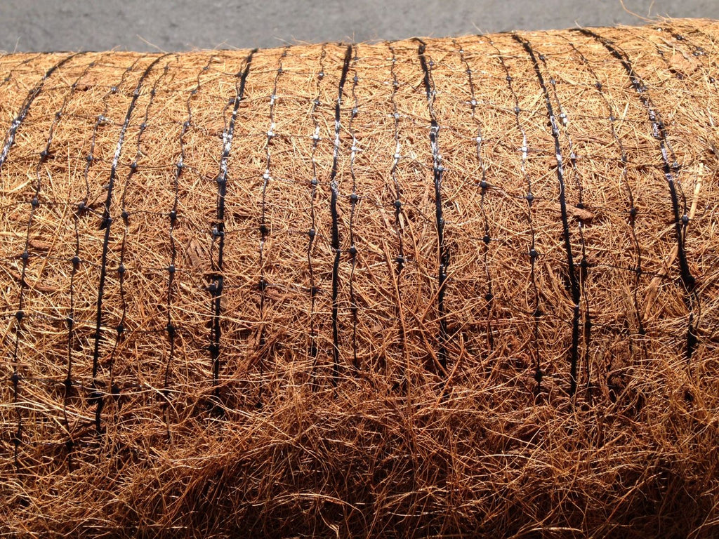 biodegradable erosion control blanket made from coconut fibers