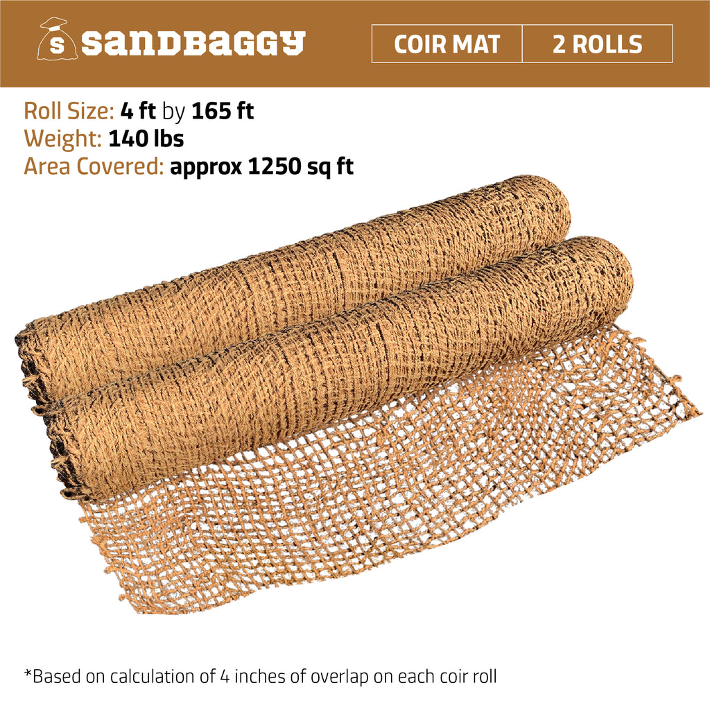 coir matting for erosion control and flooding