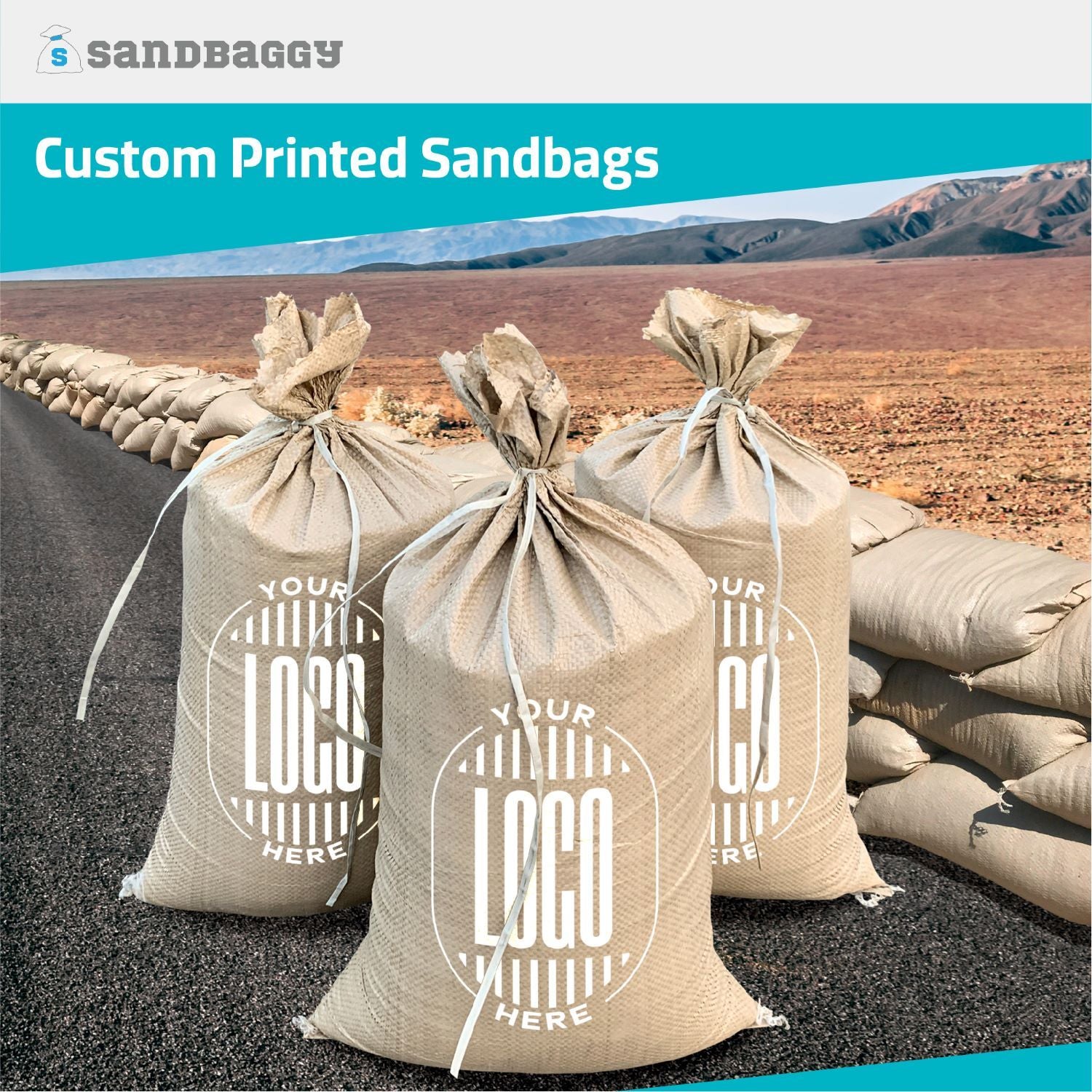 Pocket Sand Label Custom Printed Sandbags - Logo Imprinted – Sandbaggy