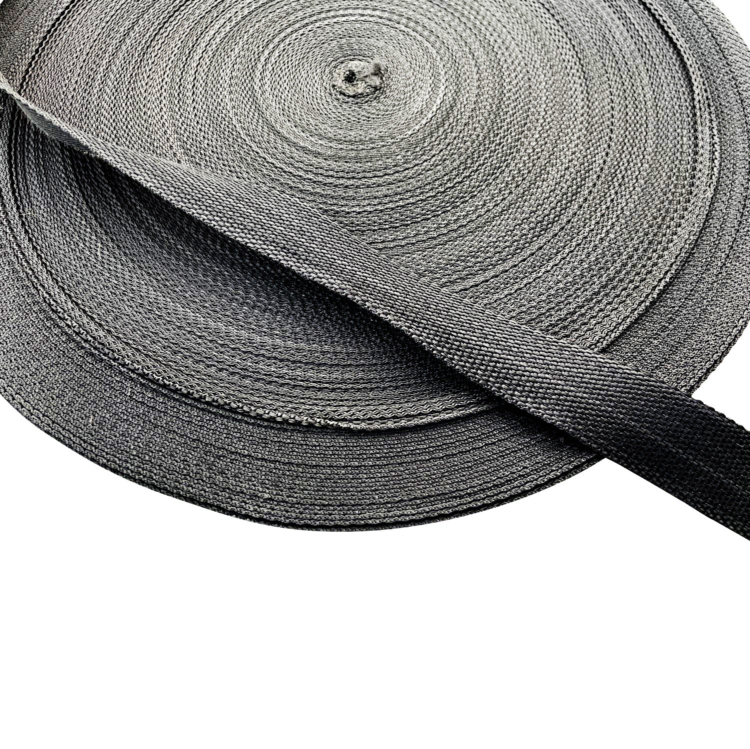 LIUSM 10 Yard Nylon Webbing Strap,Black Durable Flat Straps for