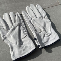 gray sheepskin leather work safety gloves