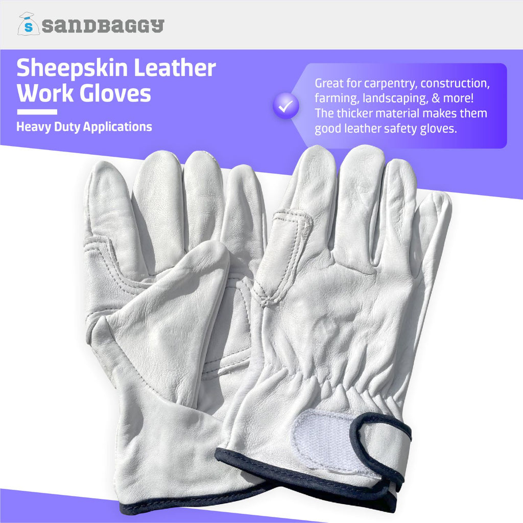 heavy duty sheepskin leather work gloves