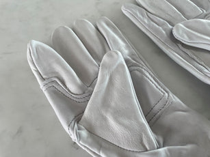 sheepskin leather work gloves with keystone thumb