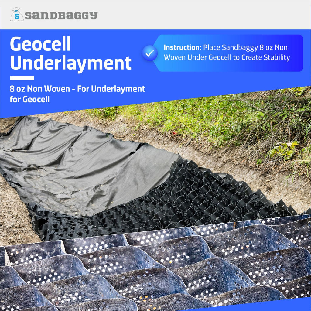 non woven geotextile fabric under geocell