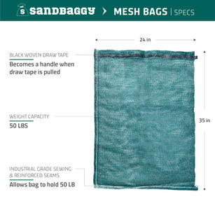 poly mesh produce bags specifications