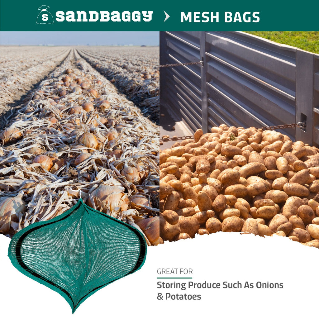 mesh produce bags for onions and potatoes