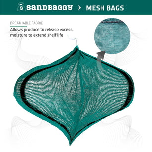 24" x 35" large mesh produce bags with drawstring closure