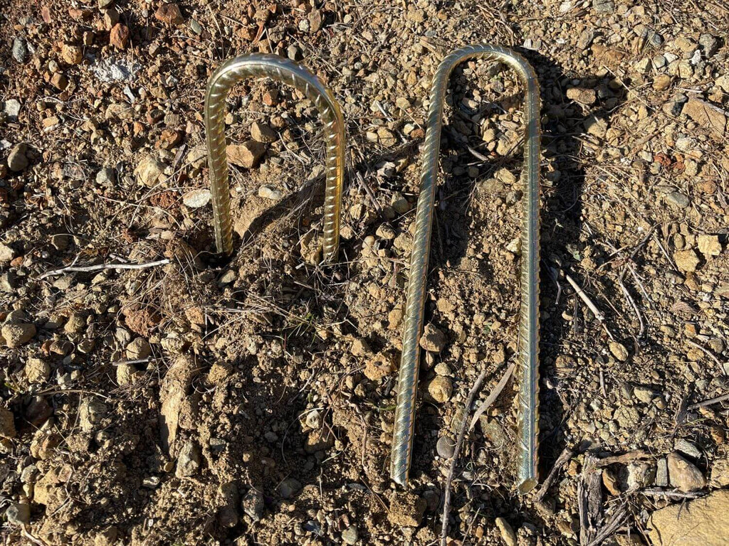 Heavy Duty Rebar Anchors Installed In Ground