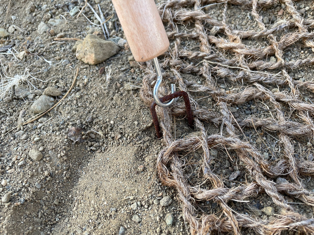 rubber mallet removing landscape staples