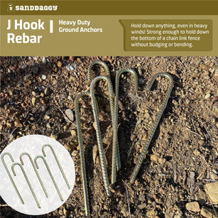 Heavy Duty J Hook Rebar Stakes