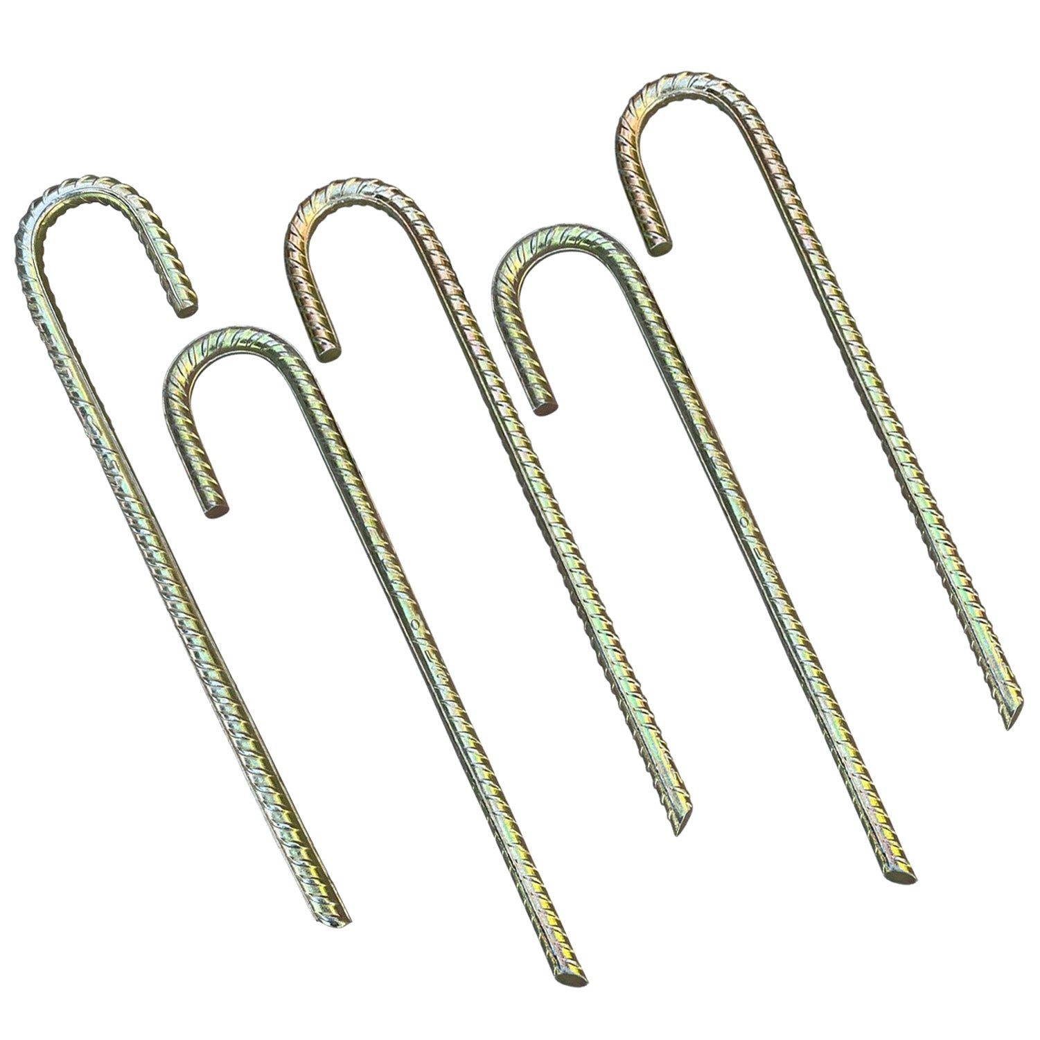 USA Made - #3 Rebar Stakes J Hook Heavy Duty Steel Ground Anchors 12 i —