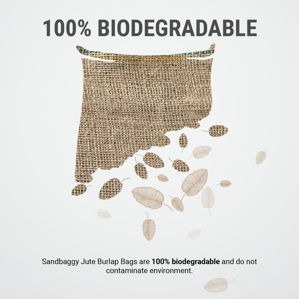 18x30 burlap bags are 100% biodegradable