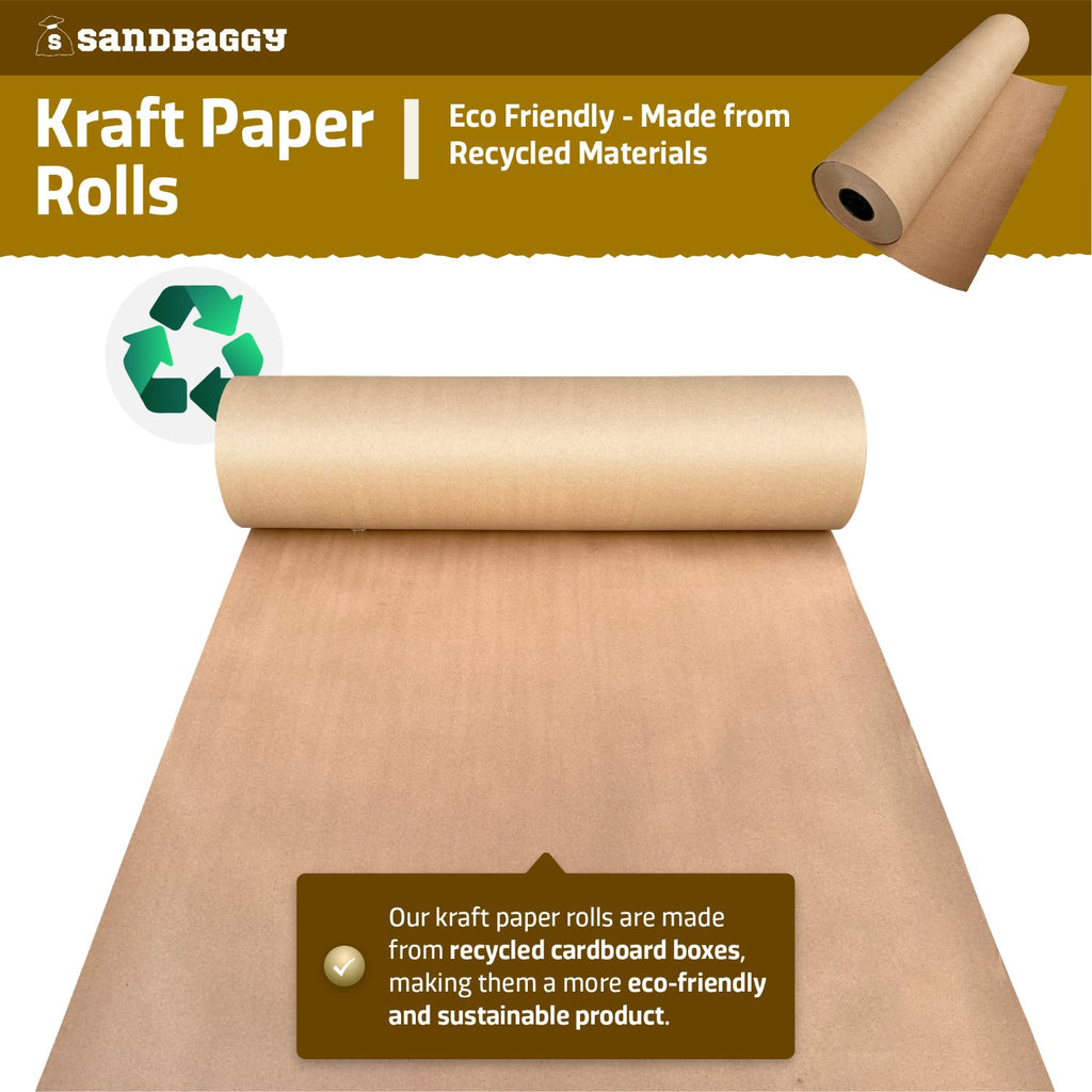 kraft paper rolls made from recycled cardboard boxes are eco friendly