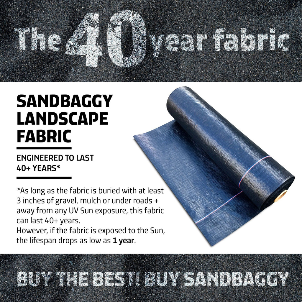 heavy duty landscape fabric made to last at least 40 years
