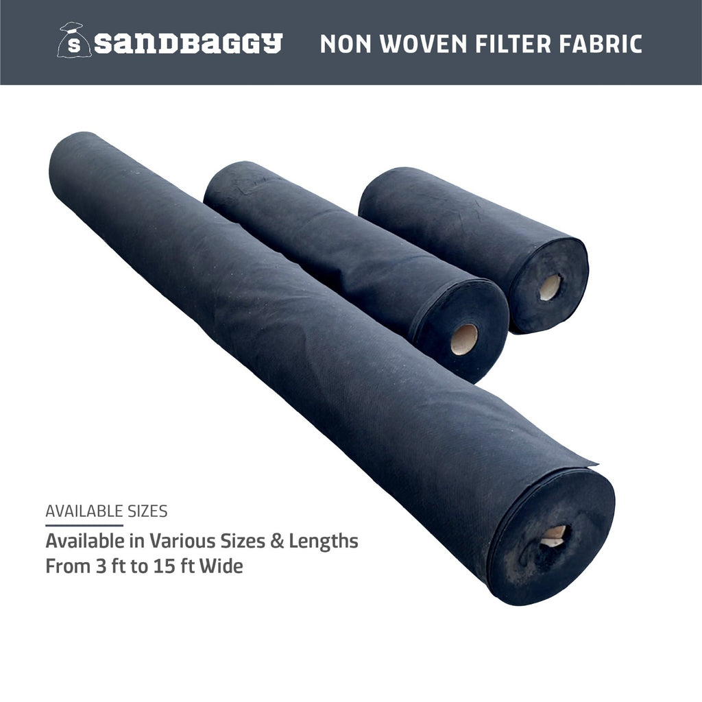  Non Woven Geotextile Fabric French Drain 7oz, 3ft/5ft