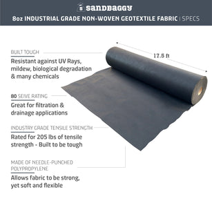 17.5 ft geotextile fabric driveway 8 oz