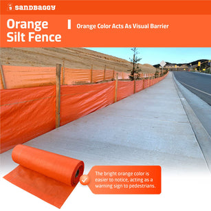 orange safety fence for construction sites