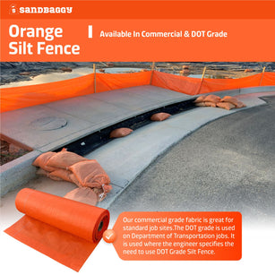 DOT Grade Orange Silt Fence