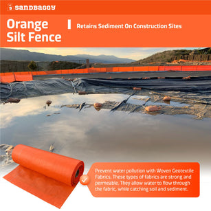 Orange Silt Fence for sediment retention
