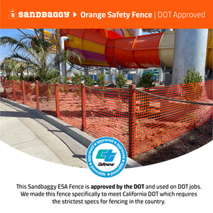 ESA Orange Safety Fence | 4 ft by 100 feet | 17 lb Roll | Meets DOT Standards | 225 lbs Tensile Strength
