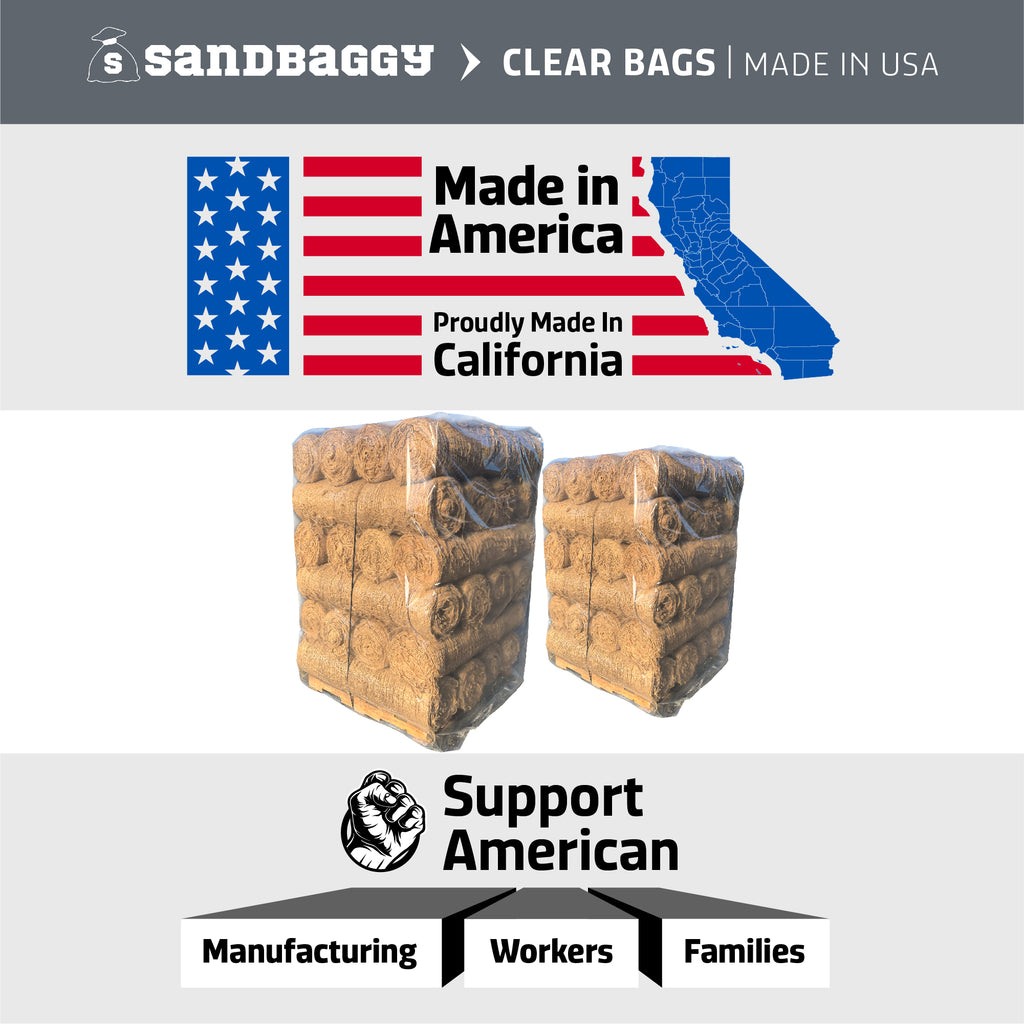 Sandbaggy Clear Pallet Covers | Made in USA | Fits Large Pallets Up to 55" x 55" x 75" | Built w/ 1 Month UV | 1.5 Mil Thick
