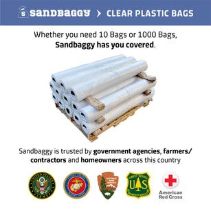 Sandbaggy Clear FIBC Bulk Bag Liners | Made in USA | Liners Fits Bags Up to 55" x 55" x 75" | Built w/ 1 Month UV