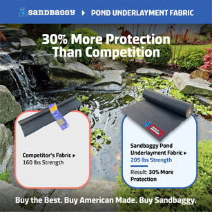 heavy duty 8 oz underlayment for pond provides more protection for pond liners