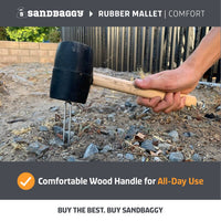 Black Rubber Mallet with wood handle