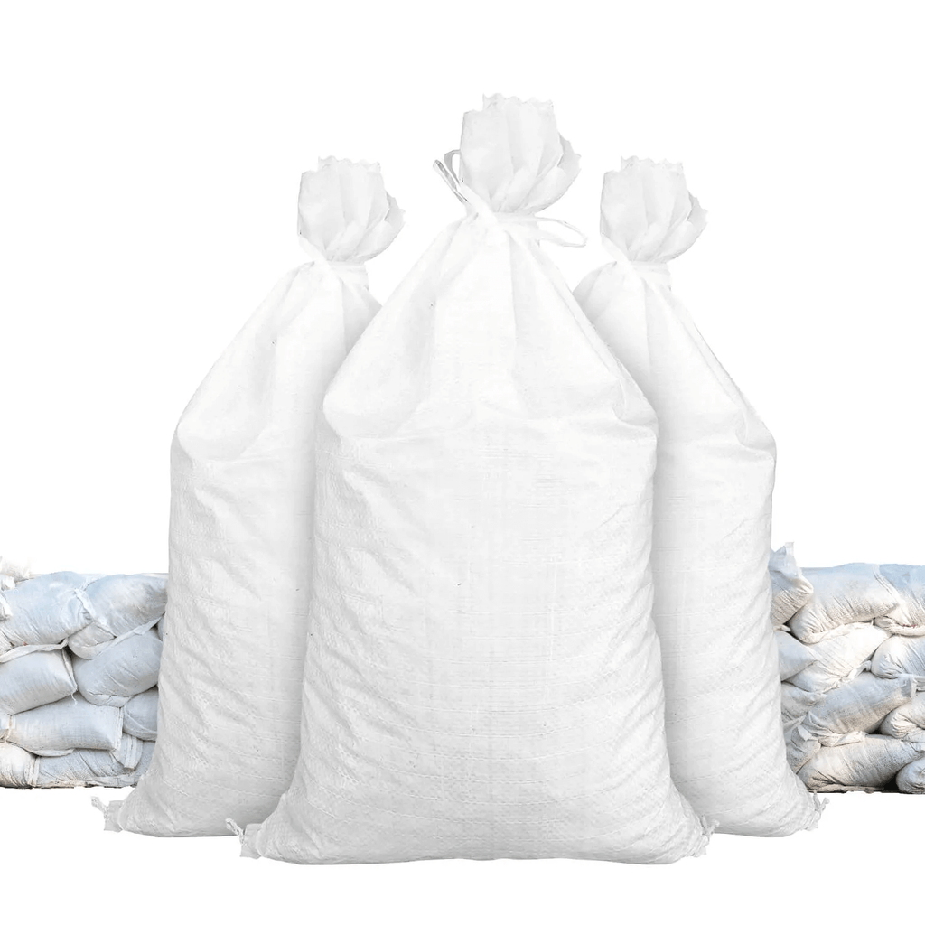 White 14'' x 26" Sandbags for flooding