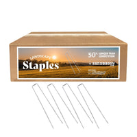 9-inch sod staples box: 11 gauge steel, perfect for soft soils, 3 inches longer than standard sod staples