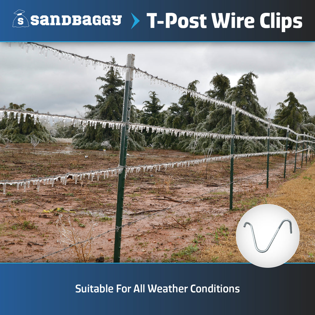 galvanized t-post clips
