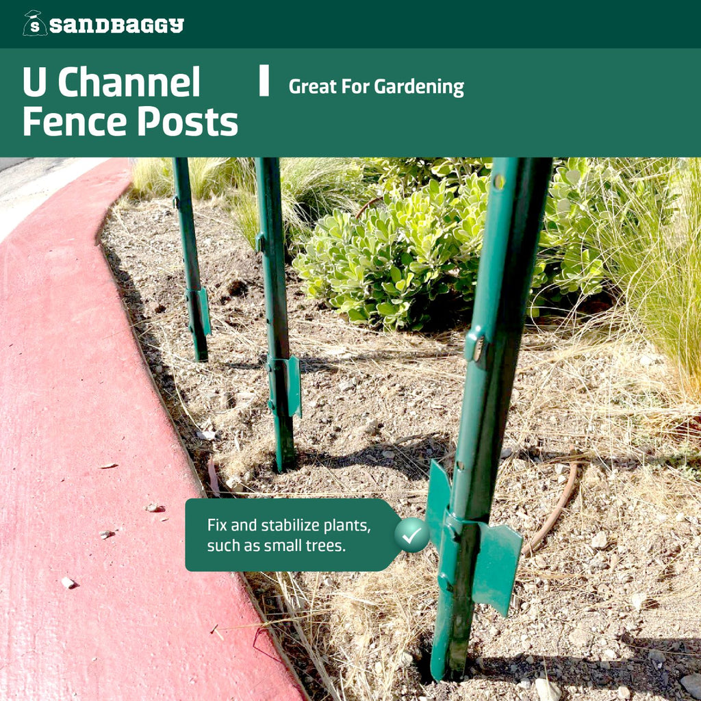 U Channel Fence Posts for Gardening